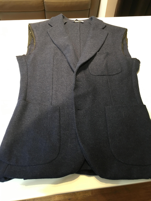 Suit jacket sleeve alteration